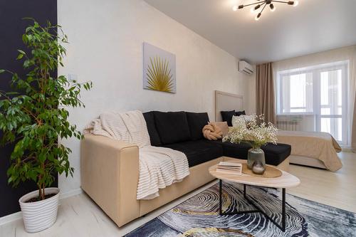 Однокомнатная квартира на улице: Современная студия с шикарным видом на Иртыш, Пригородная 27 к.2